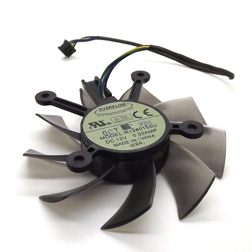 Frete grátis R 128015 SU DC 12V 0,50AMP 4Pin 75mm para ASUS GTS450 460 HD7850 EAH5830 6850 8600 9800G 9600 Ventilador de refrigeração