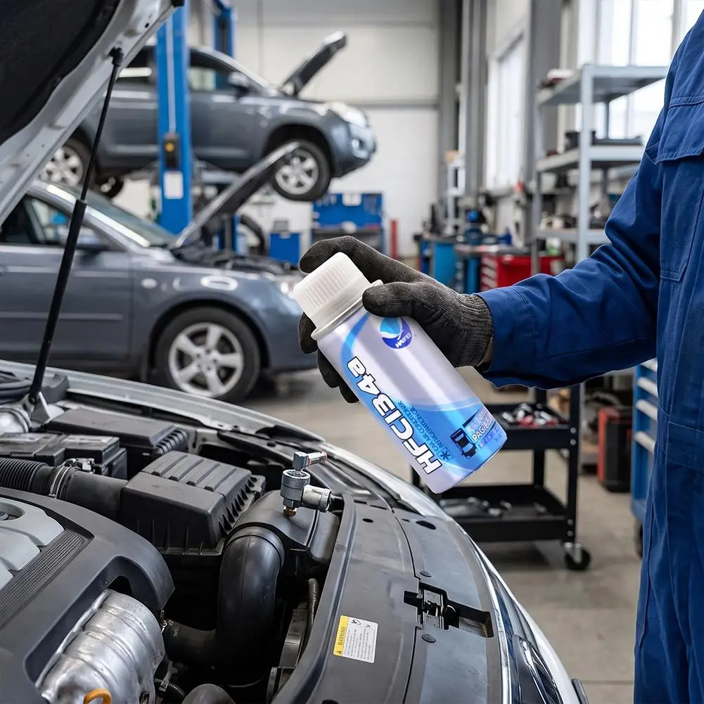 70ml Car Air Conditioning System Cooling Oil  Compressor Professional Refrigeration Oil Car HFC-134a Refrigerant Lubricating Oil