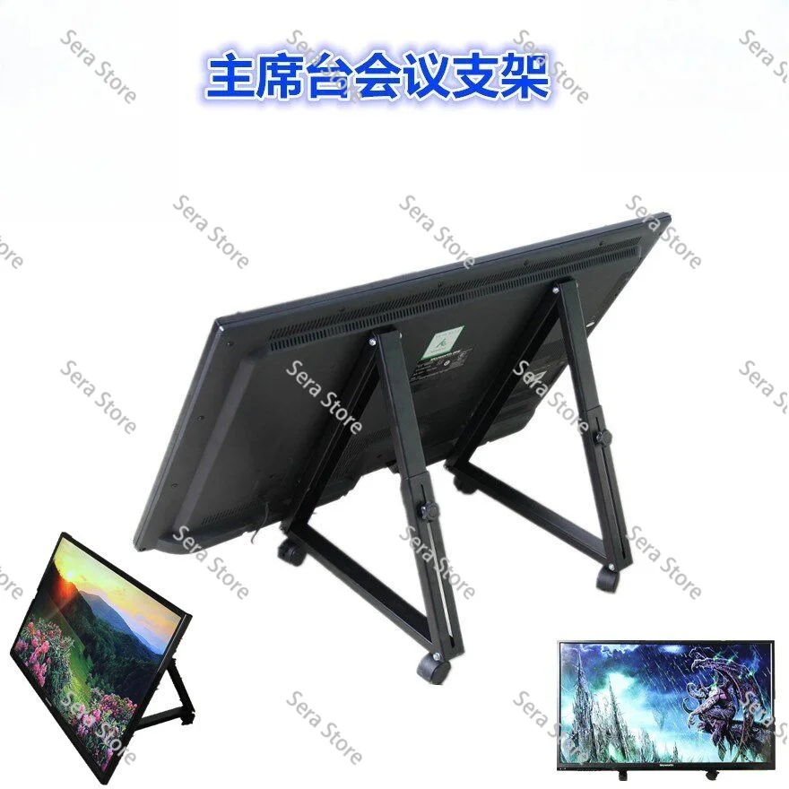 32-65 Inch Low Height TV Stand Movable Tripod Stage Screen Cart Cold-rolled Sheet Material Suitable for Flat Screen TVs