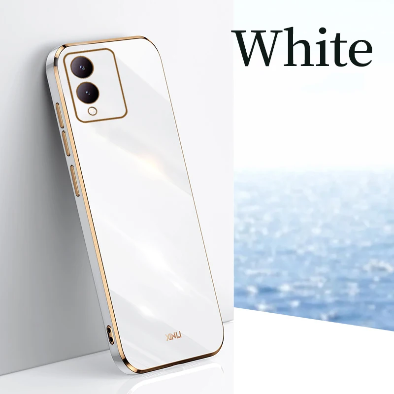 Phone Case for VIVO Y17s Luxury Plating Silicone Camera Lens Protective Shockproof Full Cover