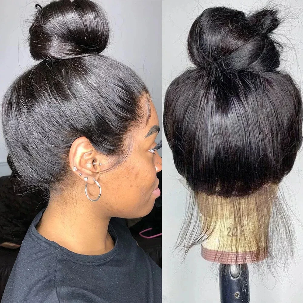 

360 Full Lace Wig Human Hair Pre Plucked 30 Inch Straight 13x4 Transparent Lace Front Human Hair Wigs 5x5 Glueless Wig Brazilan