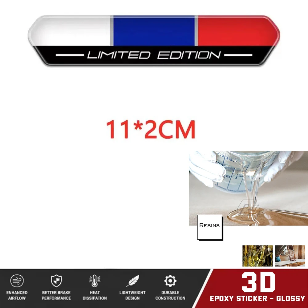 For Piaggio Vespa Aprilia Ducati Italy Flag Sticker Limited Edition Sticker 3D High Gloss Domed Gel Finish for Car Decals