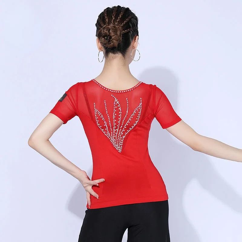 Latin Dance Dress for Women Summer Tops Female Adult New Professional Dance Practice Clothes Modern Dance Performance Costumes