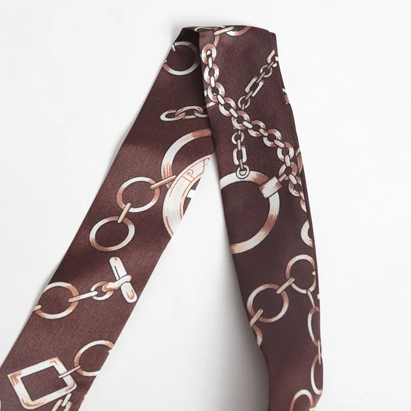 16 Farben bedruckter Blumenschal für Damen – schmales, glattes Band als Stirnband, Halstuch, Taschenband, Haargummi, Gürtel und Accessoires – Detail 4