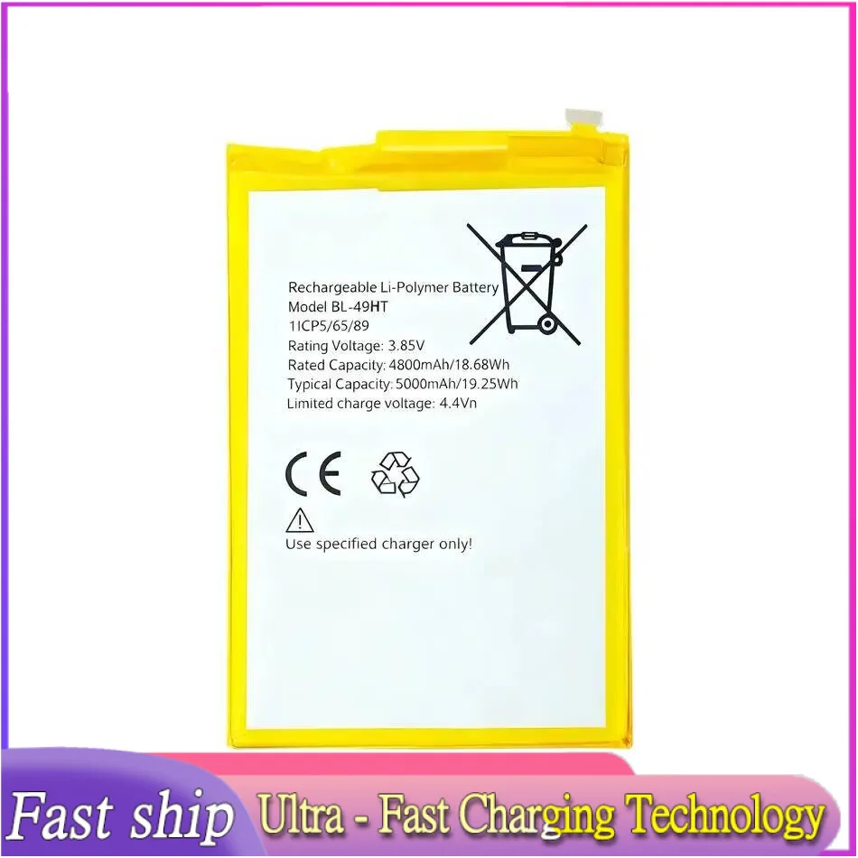 

Stable Reliable Power Supply 5000Mah BL-49HT Mobile Phone Battery For Tecno Spark 6 Camon 16 Pro