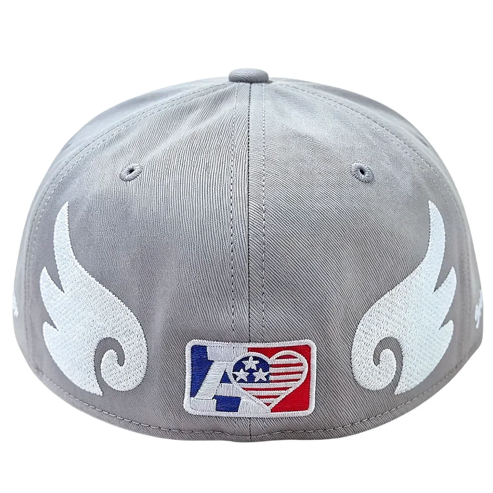 Heißer Verkauf: Unisex Flat-Bill-Snapback-Cap mit NA-Buchstaben und Flügel-Stickerei – Lässige Outdoor-Trend-Baseballkappe für Herren und Damen – Detail 13