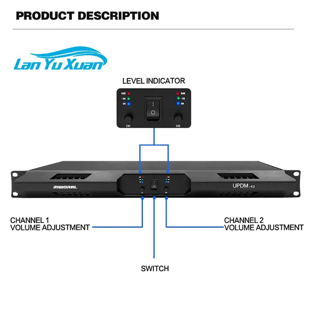 2026 K2 مضخم صوت عالي الطاقة الأكثر مبيعًا 1000wx2 مضخم رقمي لنظام المسرح المنزلي
