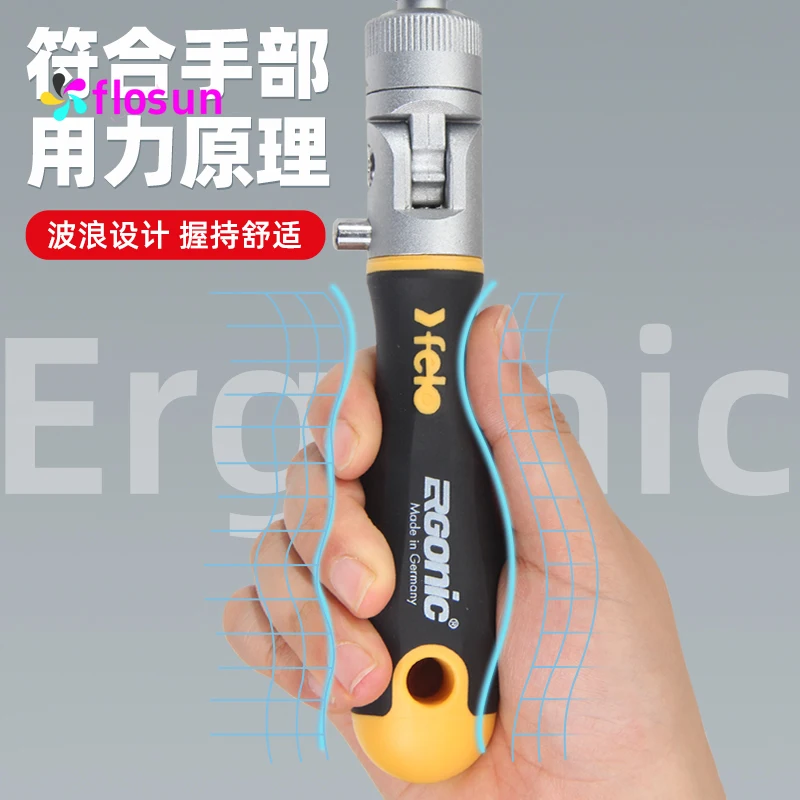 1 قطعة مقبض مفك براغي بسقاطة FELO-مفتاح ربط بسقاطة متعدد الوظائف ومفك براغي متين وسهل التركيب بنفسك #2