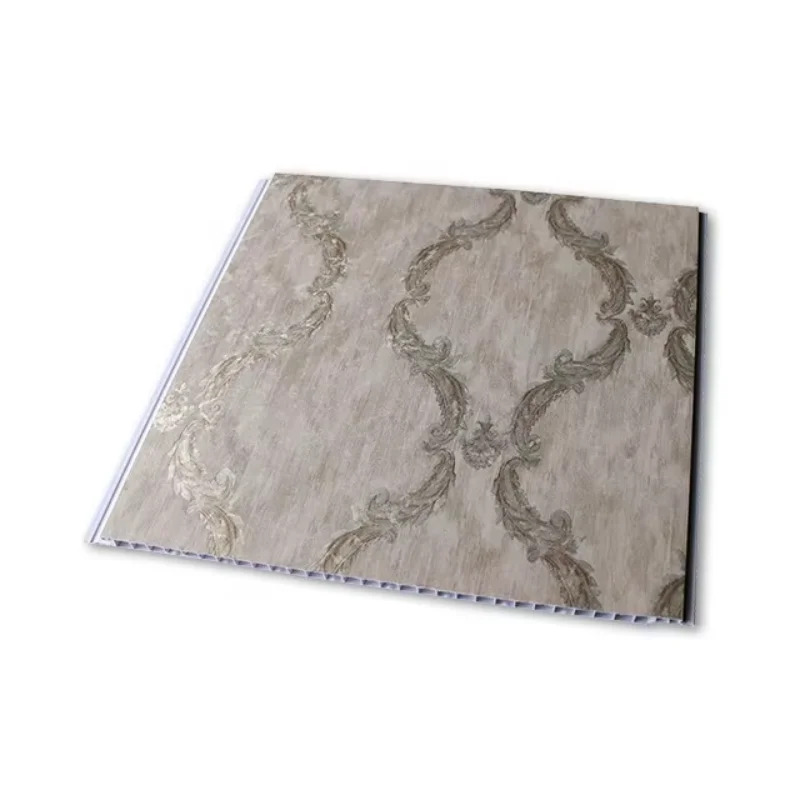 

Interior decoration tile board plastic covered 3d wood grain ceiling