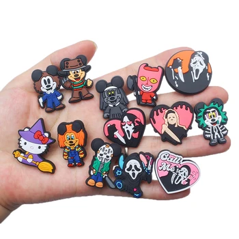 디즈니 PVC 할로윈 호러 스타일 신발 장식, 신발 매력, 인기 판매 디자이너 커스텀 오일 매력, 1 개