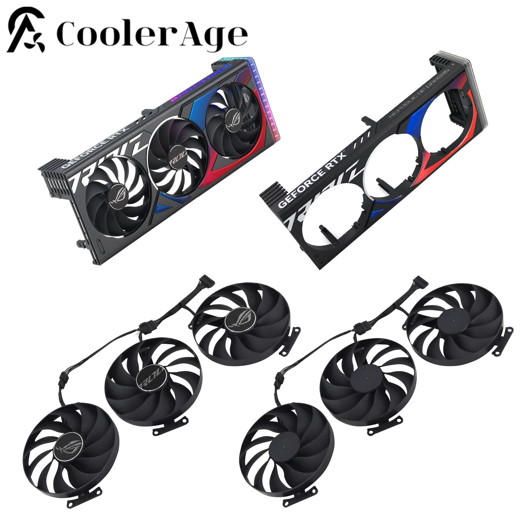 

Video Card Fan Replacement For ASUS ROG STRIX GeForce RTX 4060 4060Ti GPU Fan GAMING 105MM CF1015U12D 7Pin New Original