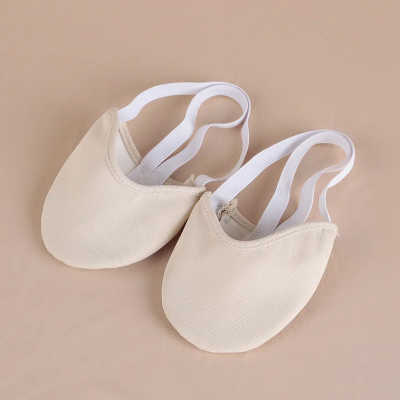 Elastic Skin Color Rhythmic Gymnastics Toe Shoes Soft Half Socks Knitted Roupa Ginastica Professional Competition Sole Protect