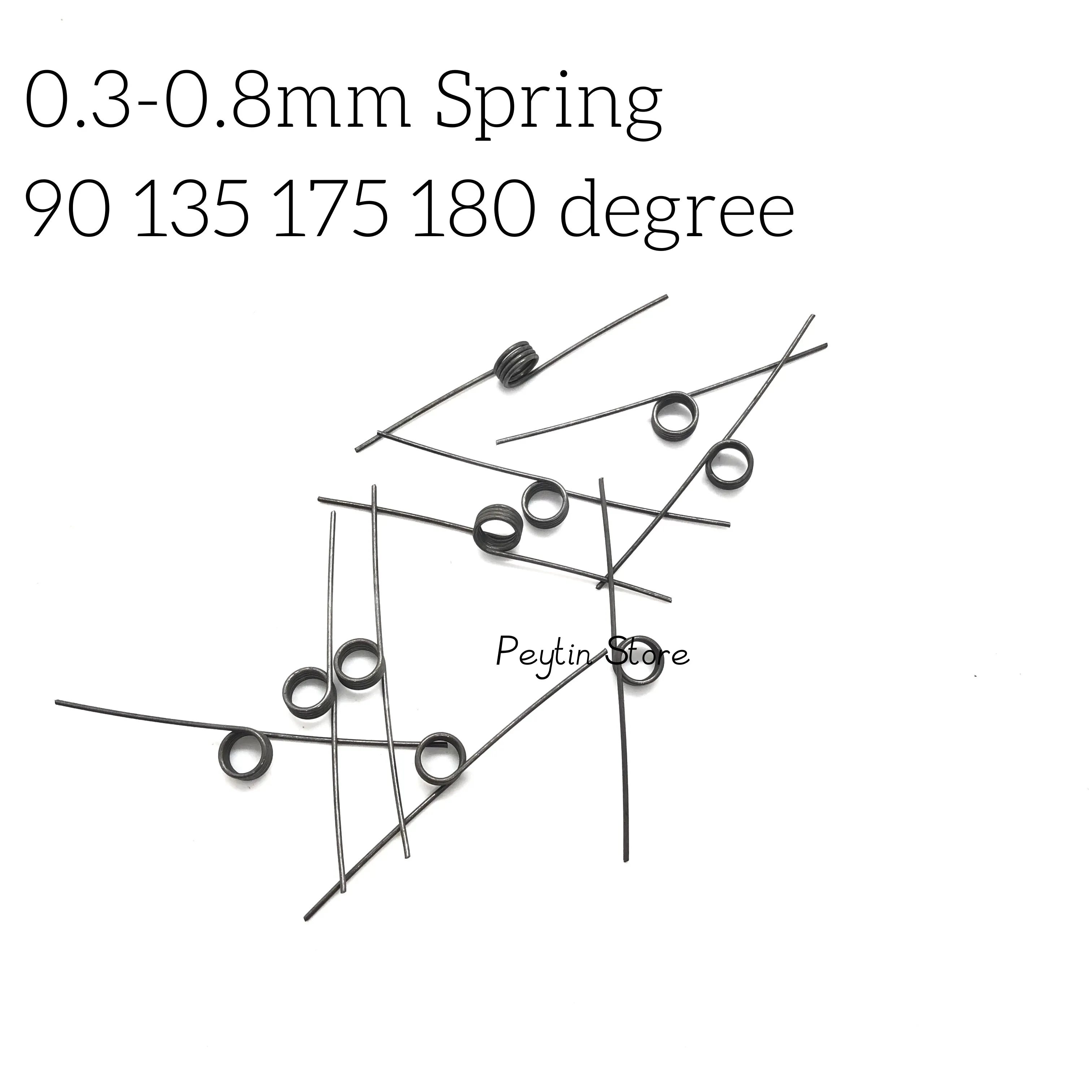 10Pcs 0.3 0.4 0.5 0.6 0.7 0.8mm Spring Steel or 304 Stainless Steel Small V Shaped Coil Torsion Spring 90 135 175 180 degree