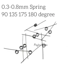 Petit ressort de torsion hélicoïdal en forme de V, acier inoxydable 0.3, 90 degrés, 0.4 degrés, 0.5 degrés, 0.6mm, 0.7mm, 0.8mm, 304mm, 135mm, 175mm, 10 pièces