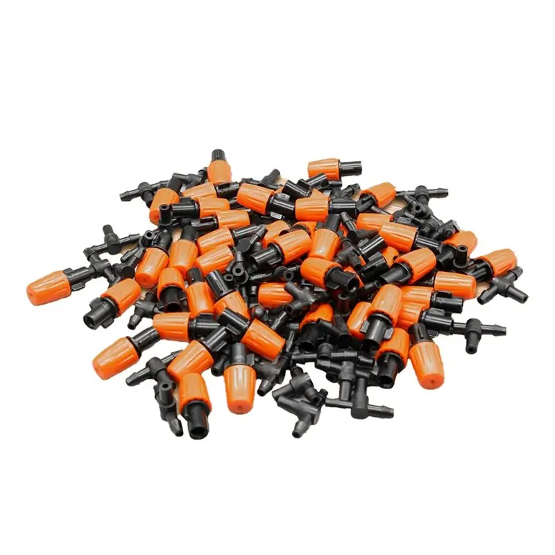 

LICE-Irrigation Dripper 150Pcs Spray Adjustable Garden Drip Irrigation Mister System With Tee Connection Sprinkler Head