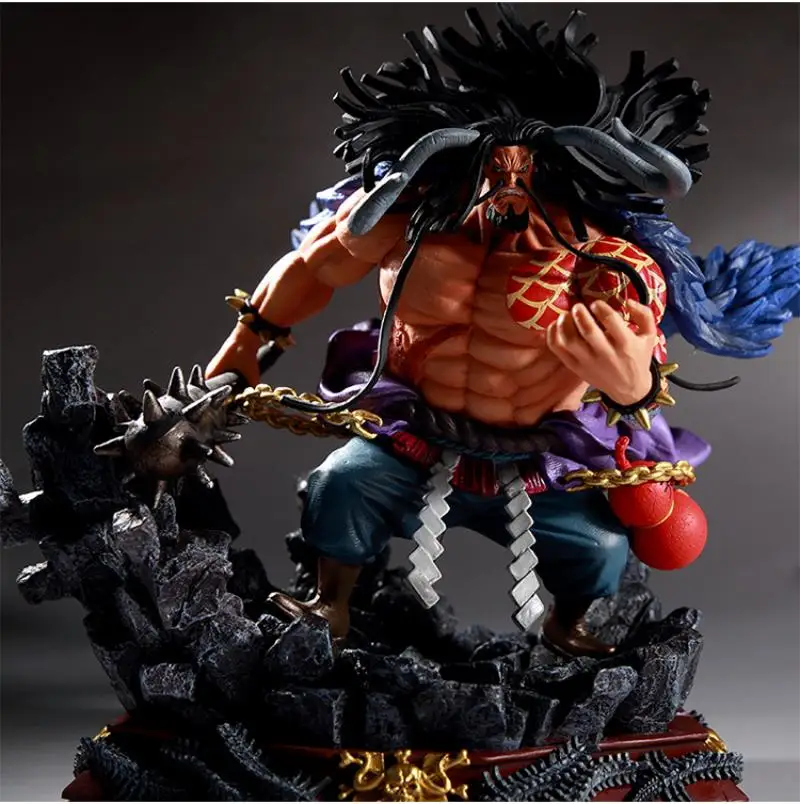 One Piece Kaidou The Strongest Creature Dandai Battle Scene Statue Figure Model Ornaments Original Box Holiday Gifts 19Cm High