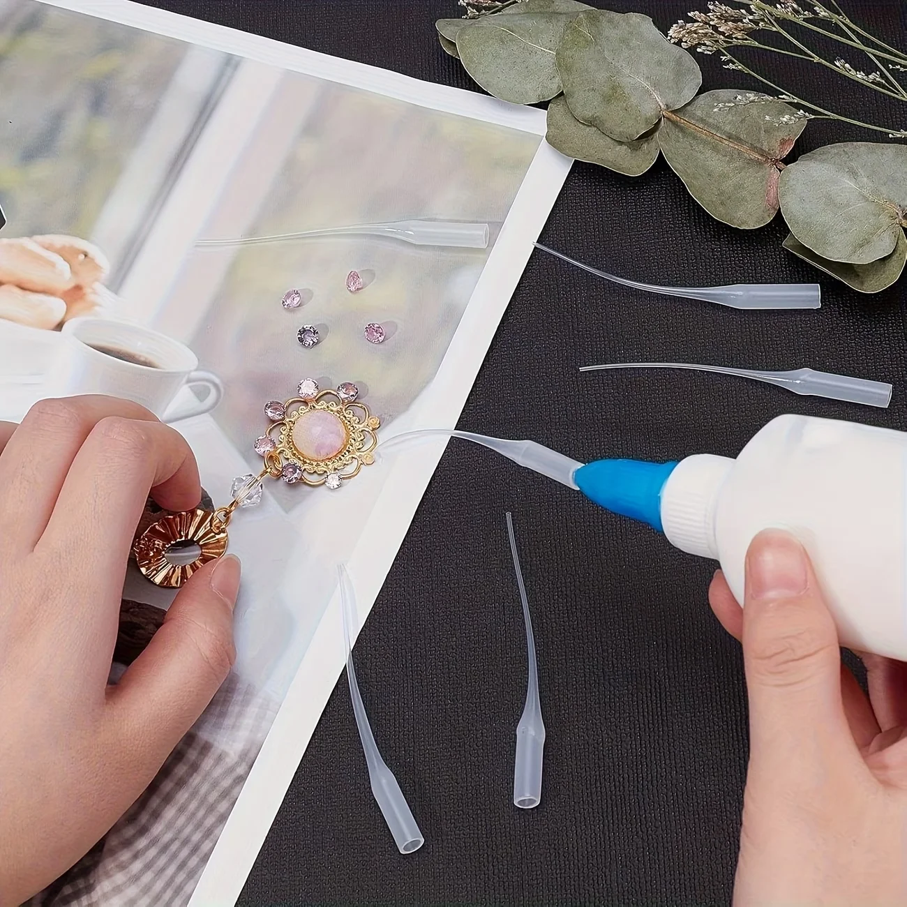 

Glue Dropper Precision Applicator, Ultra-Fine Nozzle Tip for Dispensing Tube, Extended Fine Tip