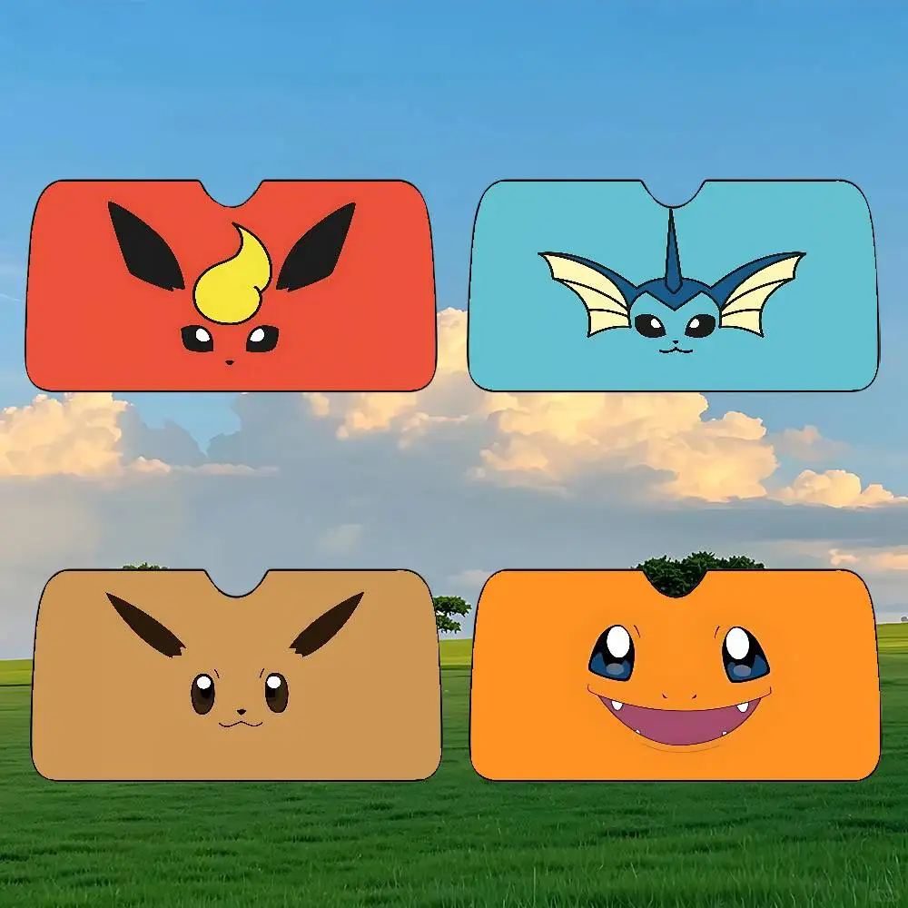 P-Poke-mon Car SunShade Car Sunshade Covers Cover Universal Windscreen Folding Visor view 4