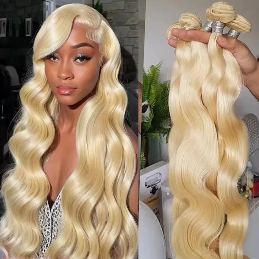 30 32 Polegada 613 mel loira onda do corpo feixes de cabelo humano 100% cabelo remy brasileiro 14a feixes de cabelo humano cru tecer extensões
