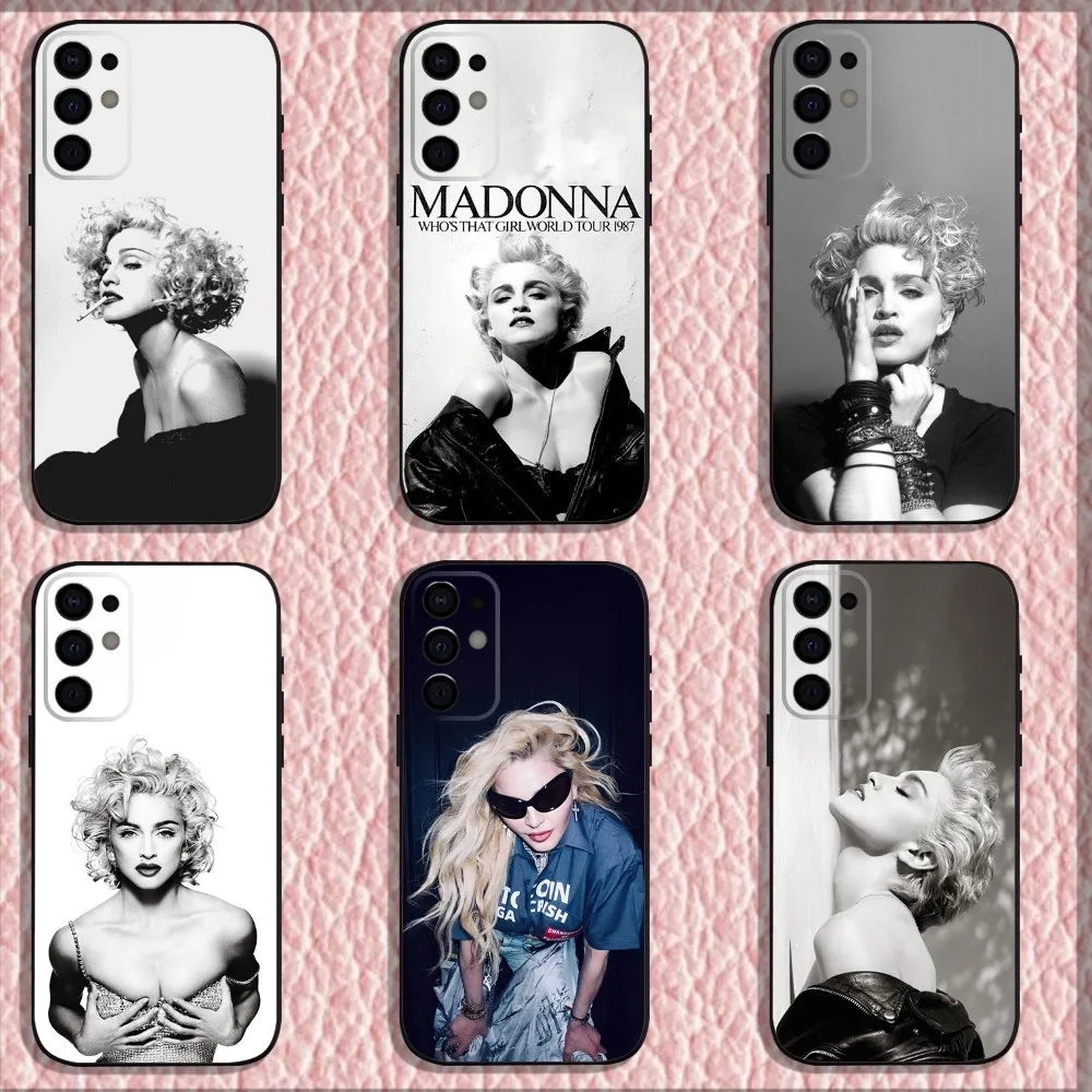 

Singer M-Madonna Phone Case For Samsung S24,S21,S22,S23,S30,Ultra,S20,Plus,Fe,Lite,Note,10,9,5G Black Soft Shell