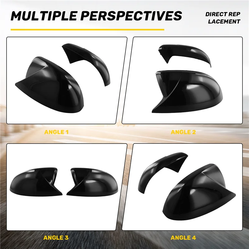 

ABTC-Car Rearview Mirror Cover Door Mirror Shell For Mazda 2 3 2009-2012 Side Rear View Mirror Cover