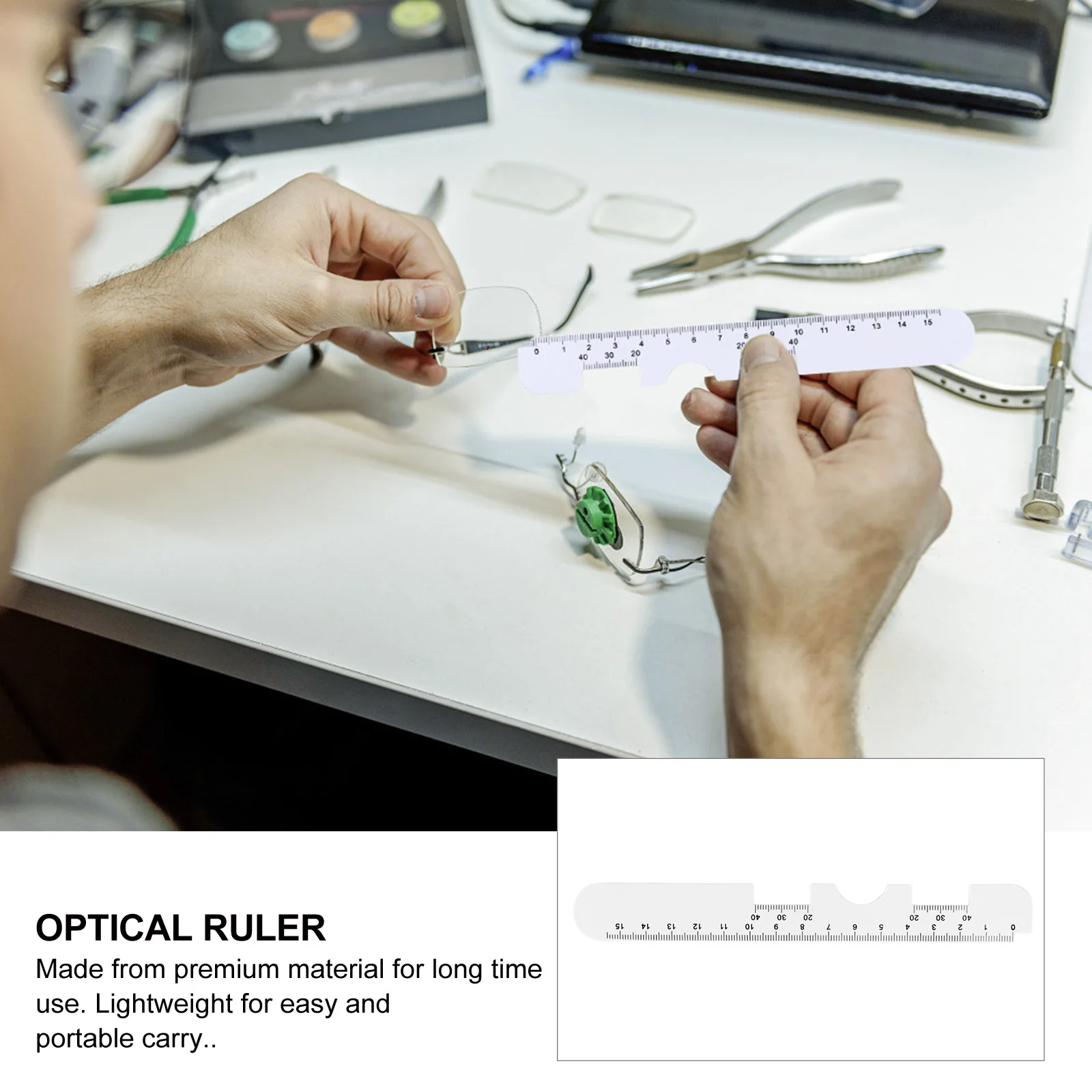 

6Pcs Pd Ruler Plastic Optical Pupillary Distance Ruler Ergonomic Design Lightweight Eye Ophthalmic Tool Accurate Measurement