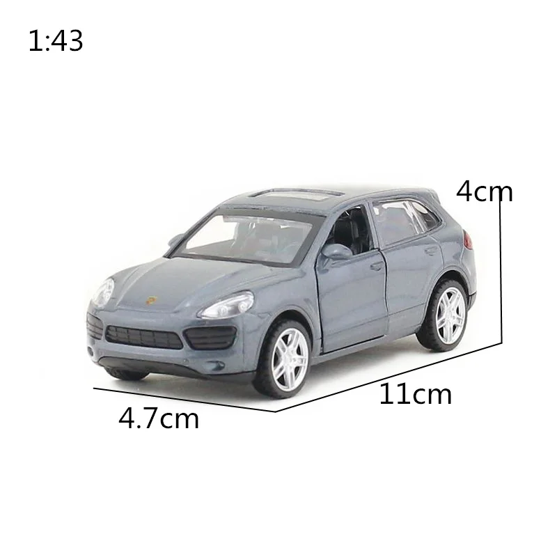 1:43 Porsche Cayenne S SUV Alloy pull-back vehicle model Diecast Metal Model Car mini auto Random color