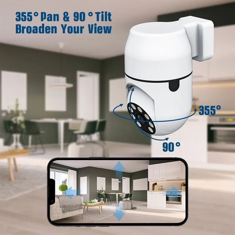 200W 5G Wifi iP Camera Night Vision Full Color Ai Human Tracking CCTV Video Indoor wireless Security Monitor Surveillance Camera