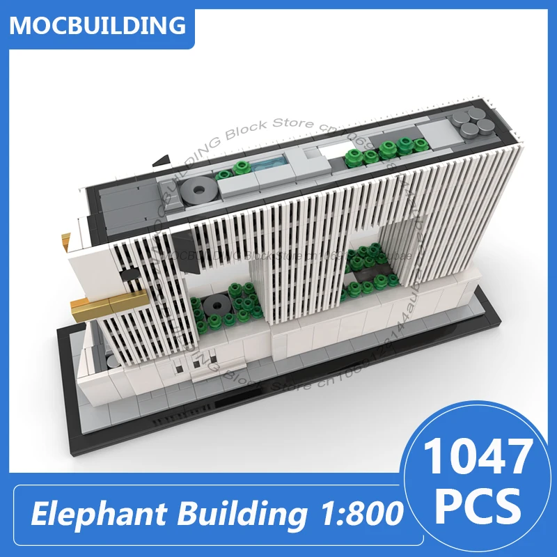 Olifant Gebouw 1:800 Schaal Architectuur Display Model MOC Blokken Diy Monteren Bricks Collectie Creatief Speelgoed Geschenken 1047PCS