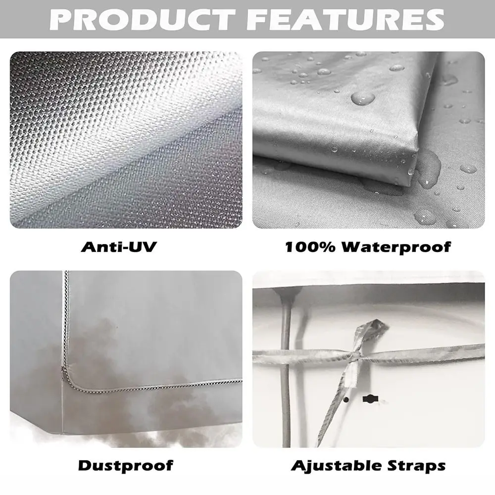 New Universal Washing Machine Cover With Roll Edge Silver Waterproof Cover Oxford Dust Proof Cover For Front Loading Machine