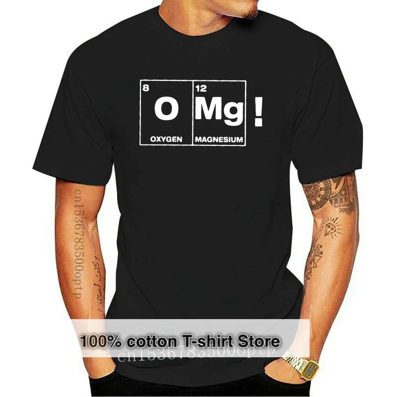 New Chemical  Tshirt Periodic Table Oxygen Magnesium Tee Shirt Homme Geek Style Tops Novelty Cool T-shirt Men