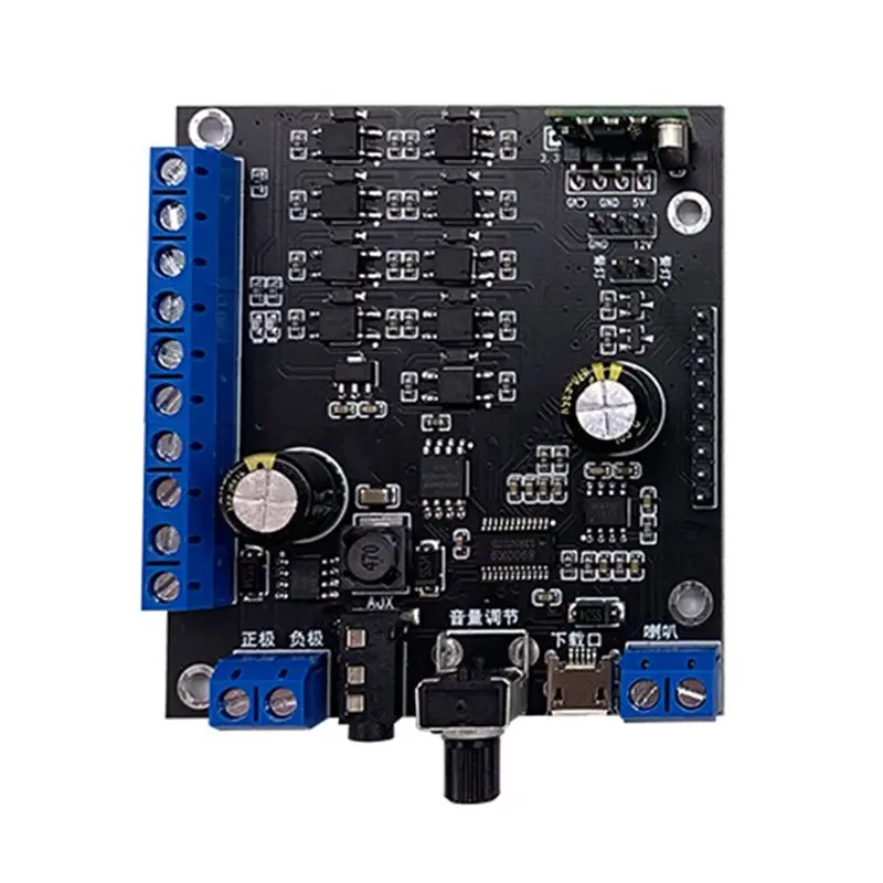 

ABSY MP3 Voice Broadcast Module& 10W Audio Amplifier Voice Playing Board For Station Tips, Alarm Prompter(6-35V)