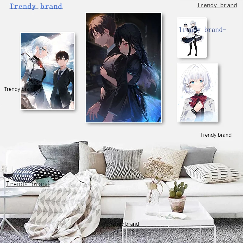 

Japan Anime Character Tantei Canvas Painting Art Nordic Posters and Prints Wall Pictures for Living Room Decoration Frameless