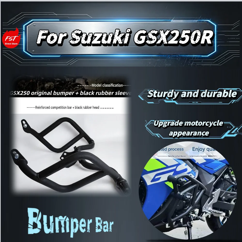 For Suzuki GSX250R Anti‑Fall Crash Bar Modified Bumper Guard One‑Piece Protective Frame With Impact Sliders Mod Accessories