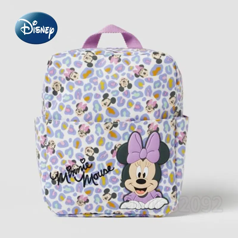 Disney Minnie\'s New Children\'s Backpack Cartoon Cute Girls\' School Bag Luxury Brand Fashion Casual Girls\' Mini Travel Backpack