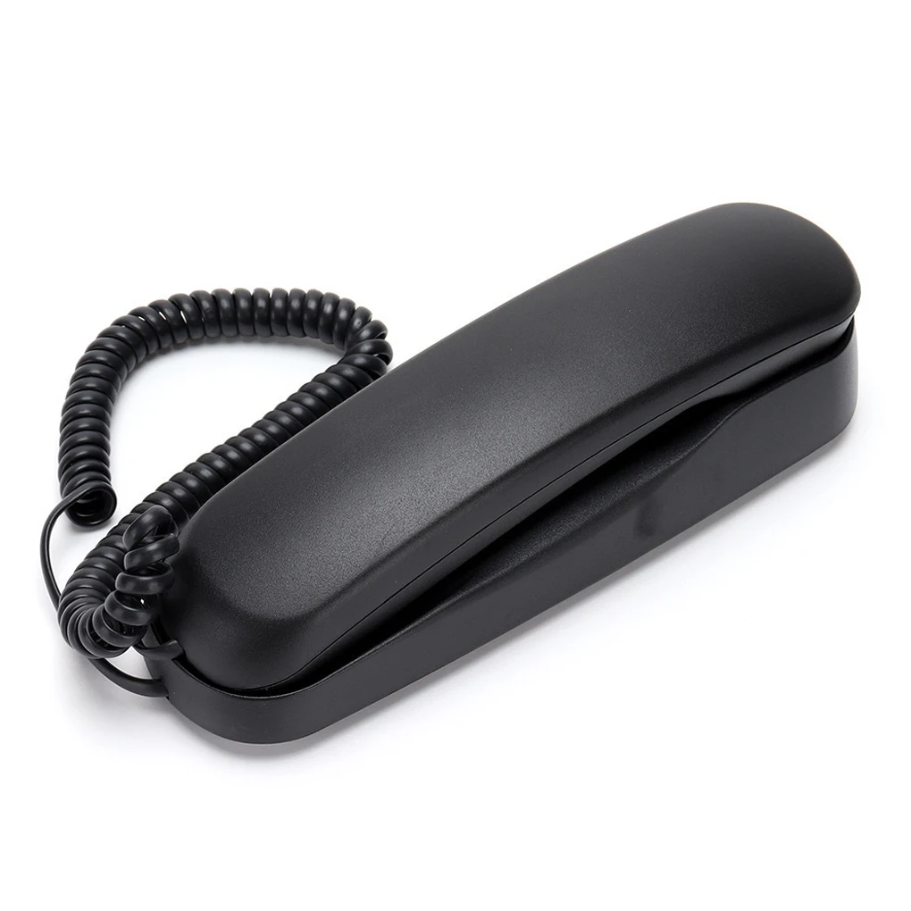 2025 New Corded Wall Phone, Slim Trimline Phone for Hotel, Landline Wall Telephone Set for Home/Bathroom/School/Office