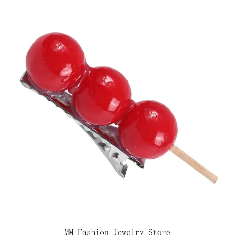 D0ub Candied Haws Hairclip cho trẻ định hình tóc bên pin tạo kiểu tóc công cụ thực phẩm sáng tạo Pin Pin Trang trí tóc hài