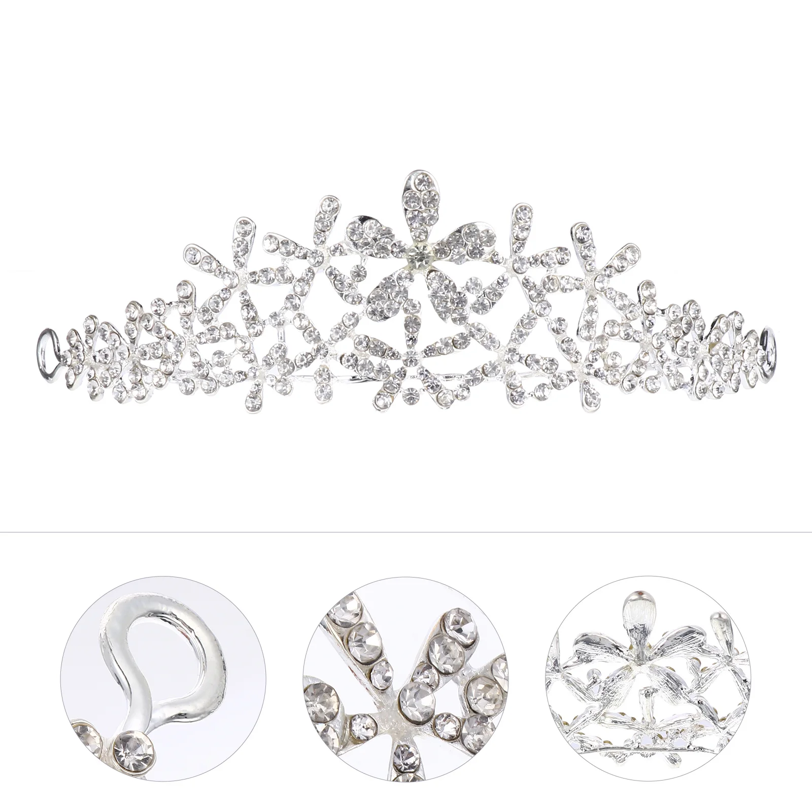 غطاء رأس الزفاف حجر الراين تاج الزفاف الشعر هوب ملحق للتصوير الفوتوغرافي عرض الأزياء تاج الزفاف غطاء الرأس الطرف