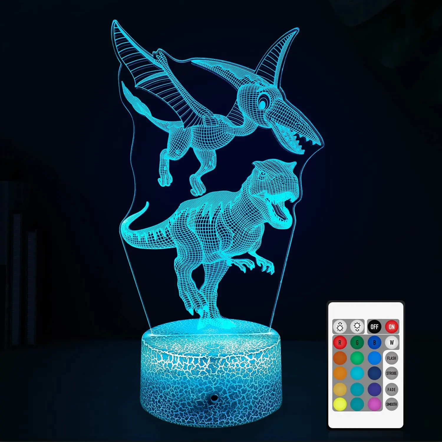 Dinosaur Night Light Dinosaur Toys for Kids Remote & Smart Touch 16 Color Change Dinosaur Lamp Room Decor Dinosaur Gifts for Boy