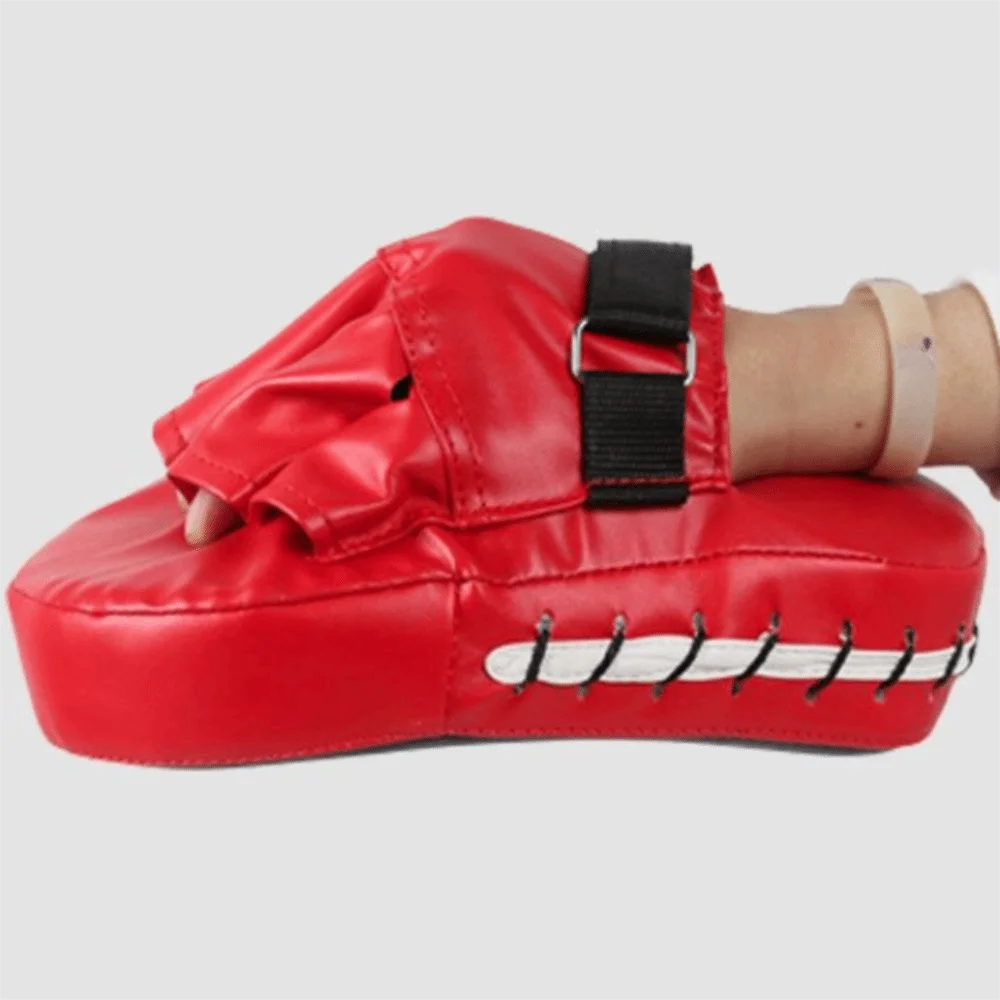 2Pcs PU Leder Gebogene Boxen Hand Ziel Reißfestigkeit Gute Rebound Taekwondo Treten Ziel Leichte Verdickt