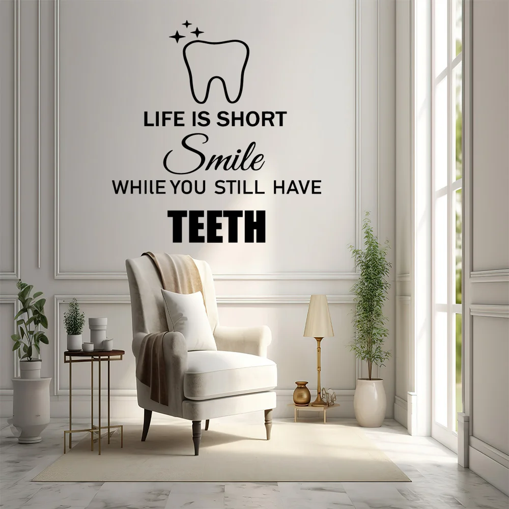 Dental clinics Wall Sticker Self Adhesive Vinyl Waterproof Wall Art Decal Vinyl Mural Decal