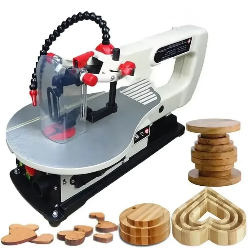 Mini Desktop Electric Woodworking Scroll Saw Multi-Function Jig Saw Pipe Cutting Machine Motor Plastic Loader 110V/220V 180kW