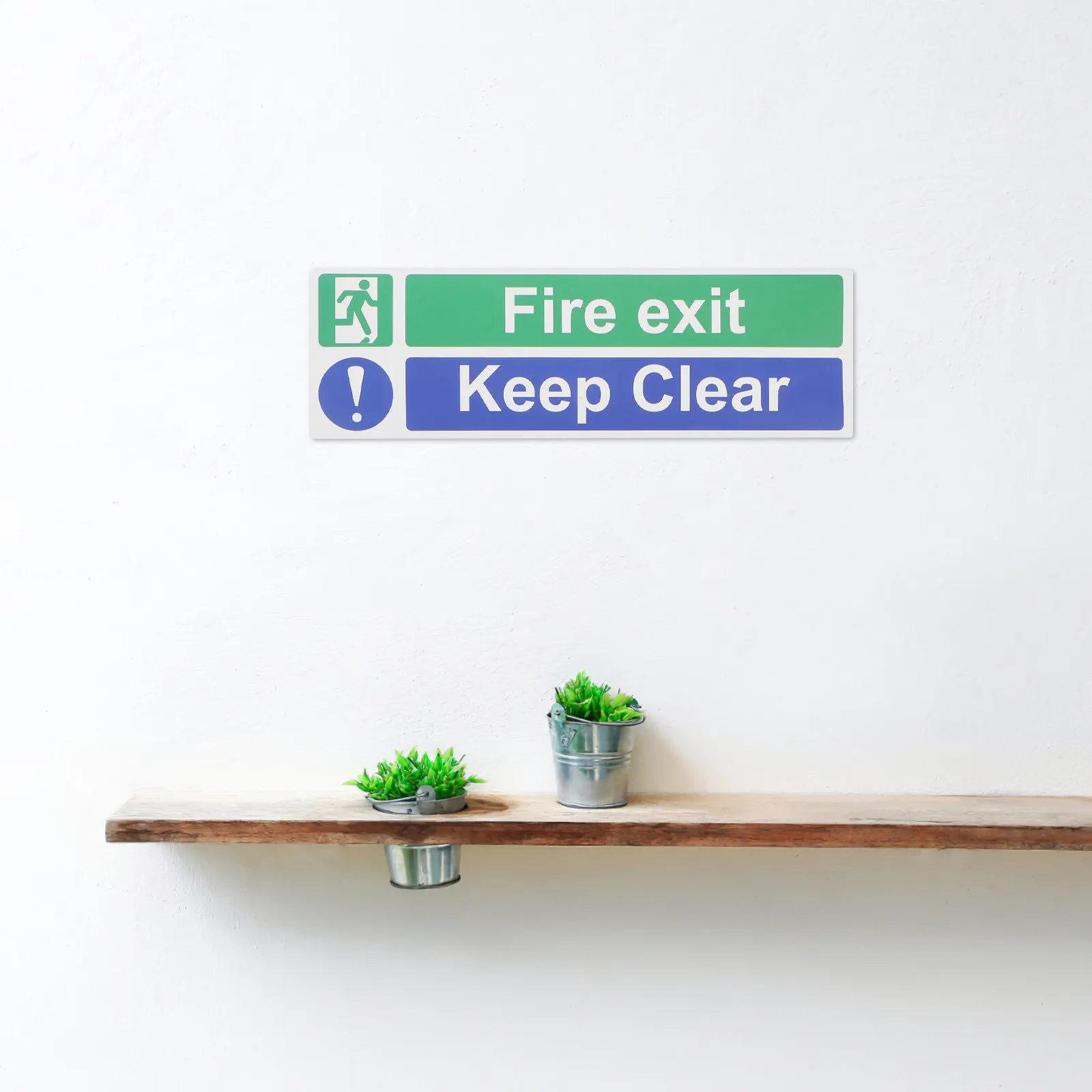 

5Pcs Fire Exit Keep Clear Safety Stickers High Adhesion Self Adhesive Emergency Exit Door Signs Do Not Obstruct Pathway Labels