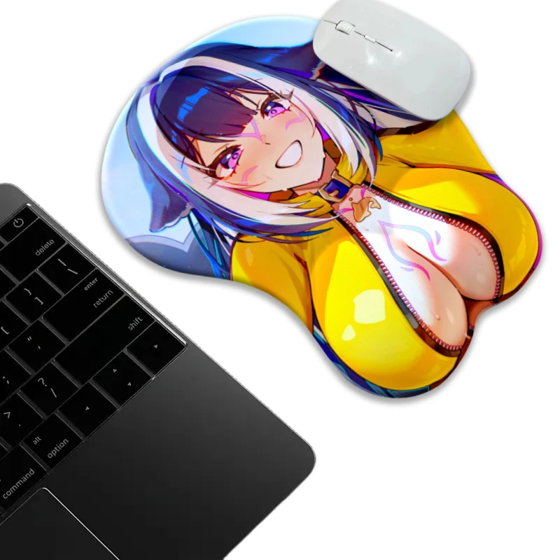 لوحة ماوس كبيرة الحجم من الرسوم المتحركة Shylily Boob، حصيرة مكتبية، لوحة ماوس مسند للمعصم من Youtuber Virtual