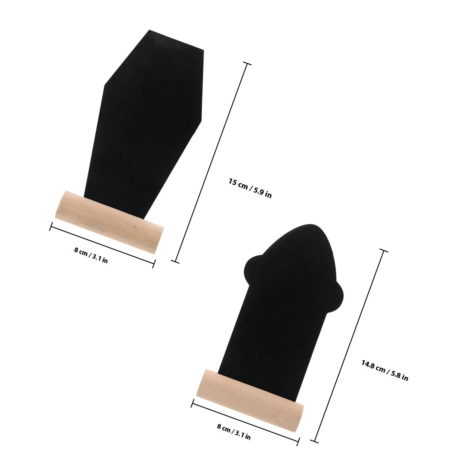 2Pcs Creative Home Decor Blackboards Multifunctional Portable Standing Writing Boards Mini Price Boards Food Labels for Buffet