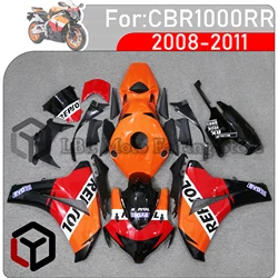 オートバイ用プラスチックフェアリングキット,ボディキット,カバー,ホンダcbr1000rr,cbr 1000 rr,repol,2008-2011用アクセサリー