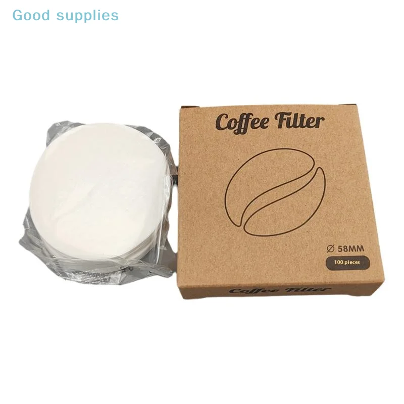 ورق فلتر القهوة، 100 قطعة، مقاس 51/53/58 مم، شاشة عفريت، لآلات الإسبريسو Portafilter من Delonghi & Breville