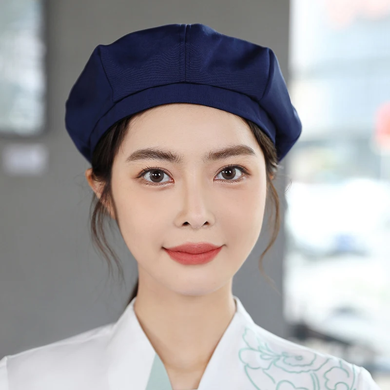 Korean Women's Chef Hat Berets Restaurant Hotel Bakery Cafe Catering Uniform Waiter Work Hat Dust And Oil Smoke Prevention