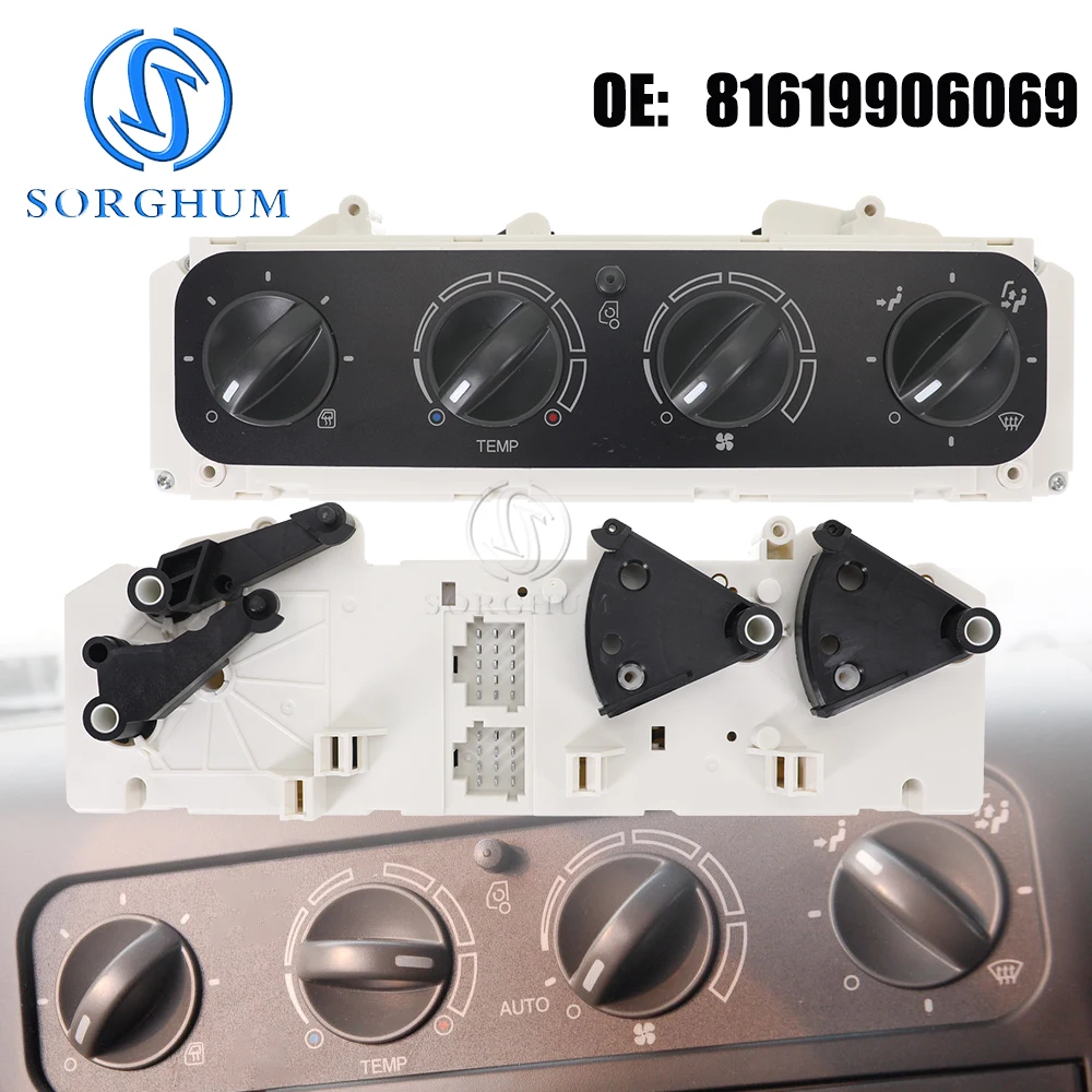 Truck Air Conditioning Panel Switch AC Heater Control Module Unit for MAN TG-M 4-Serie TGA TGM RHD 81619906069 81619906055