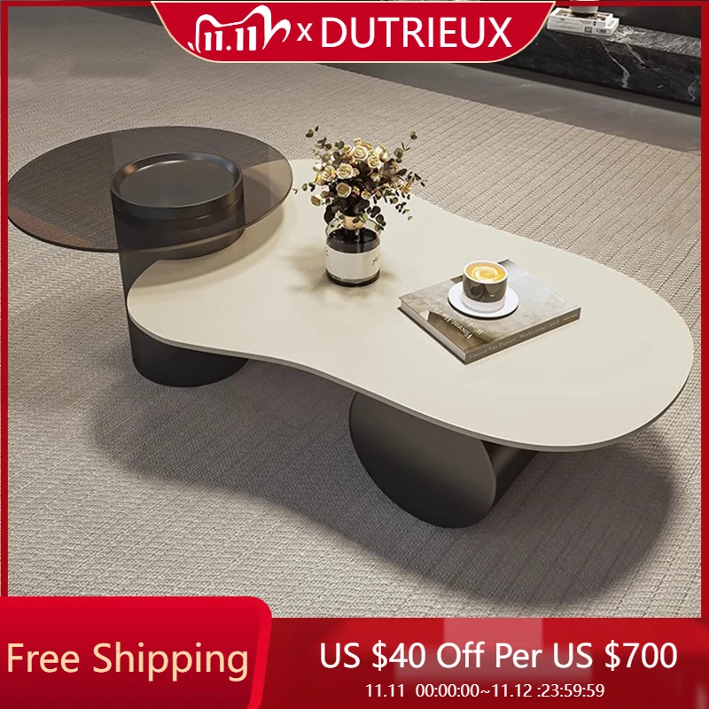 

White Cream Coffee Table Cloud Large Size Room Decor Professional Vintage Side Table Simple Meubles Chinese Style Furniture